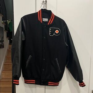 Black and Orange Varsity Jacket